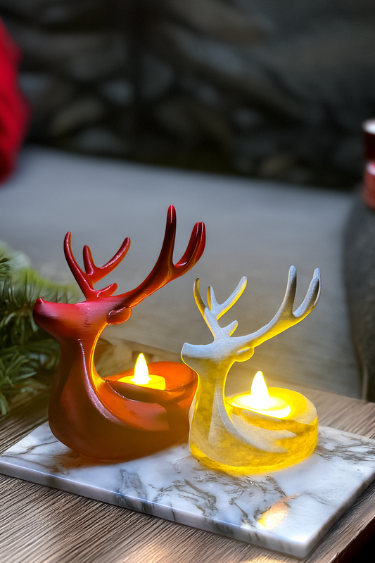 Dekoratif Geyik Mumluk Seti