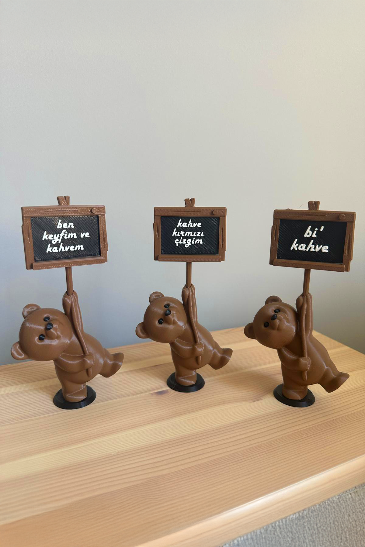 Mottolu Sevimli Ayıcık 3lü Set