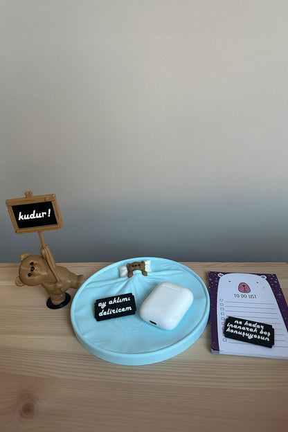 Mottolu Sevimli Ayıcık ve Uyuyan Ayıcık 2li Set