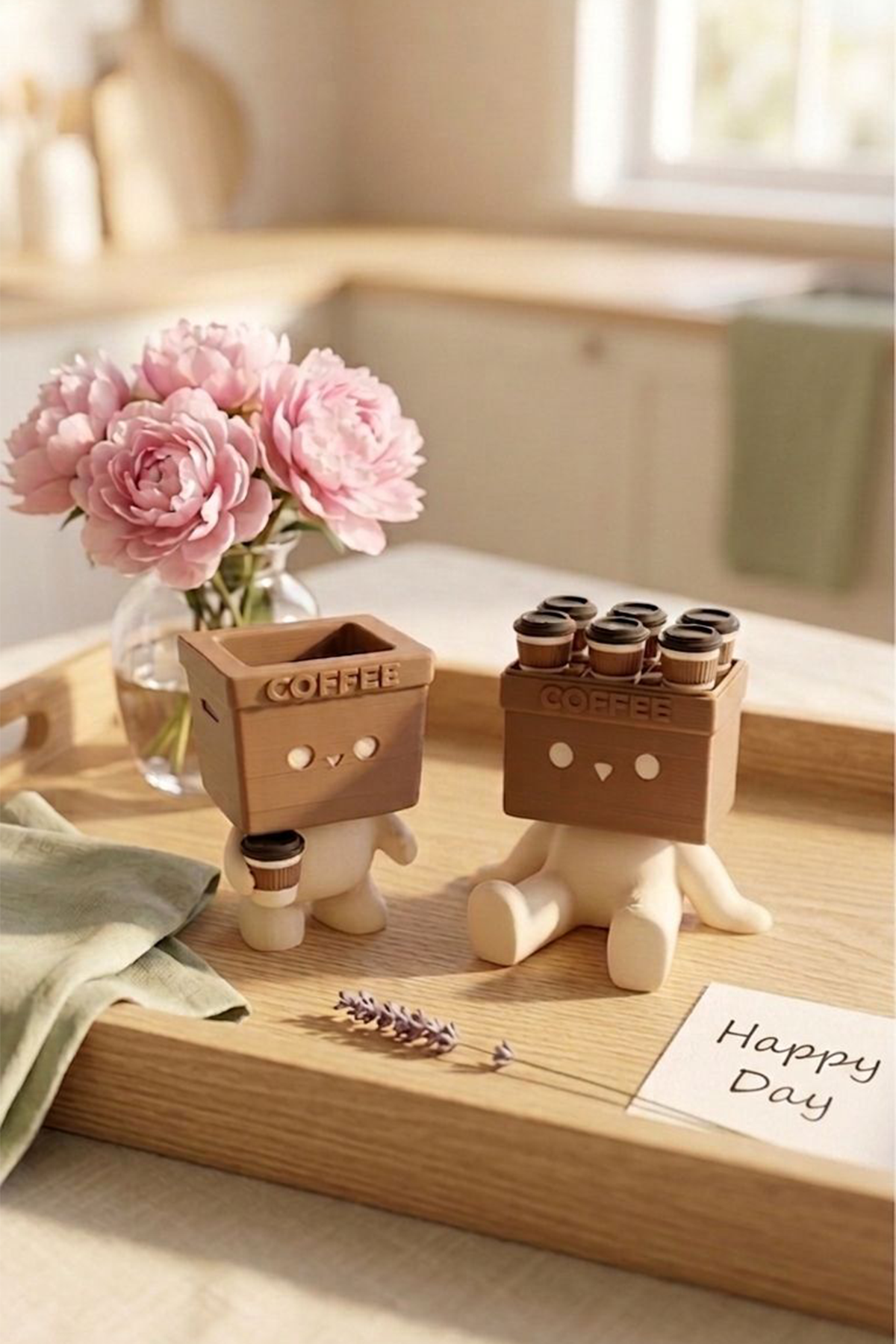 Coffee Buddy 2li Set (Mini Boy 8 cm)