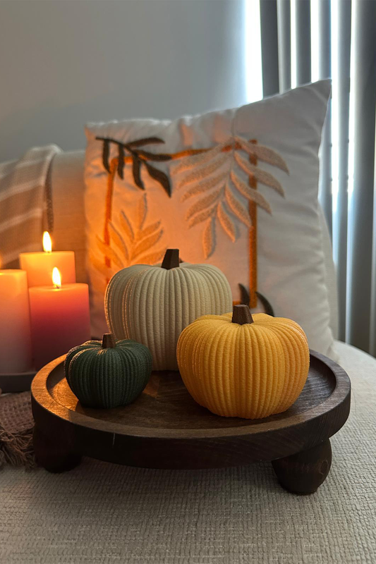 Sonbahar Temalı Balkabağı Biblo Seti 3lü