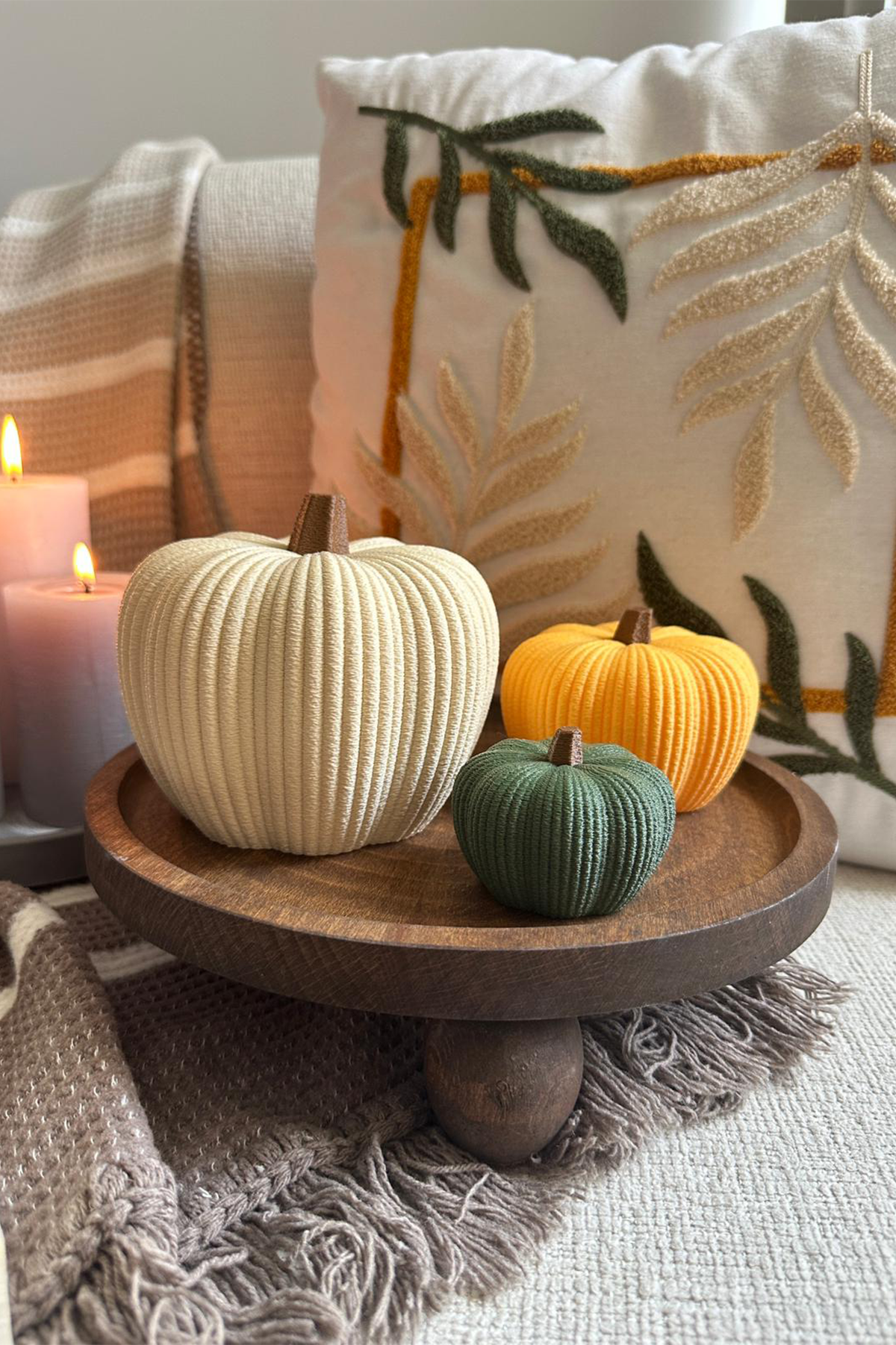 Sonbahar Temalı Balkabağı Biblo Seti 3lü