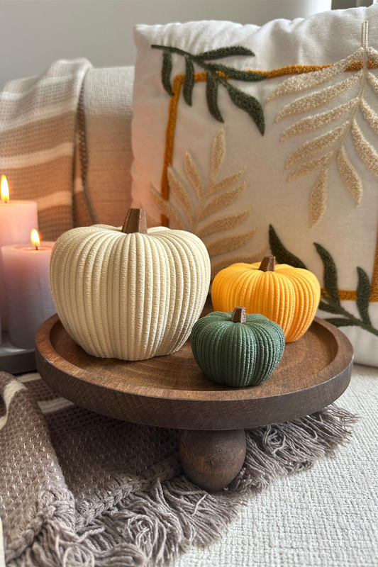 Sonbahar Temalı Balkabağı Biblo Seti 3lü