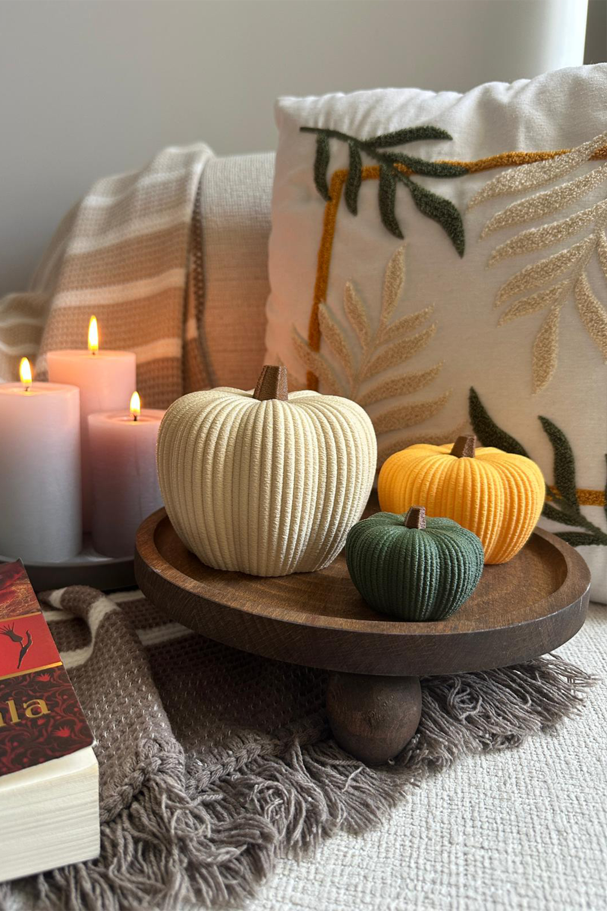 Sonbahar Temalı Balkabağı Biblo Seti 3lü