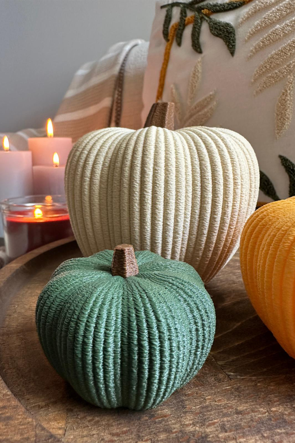 Sonbahar Temalı Balkabağı Biblo Seti 3lü