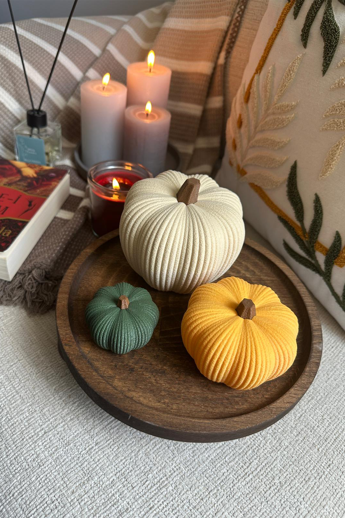 Sonbahar Temalı Balkabağı Biblo Seti 3lü