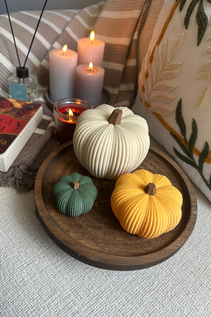 Sonbahar Temalı Balkabağı Biblo Seti 3lü