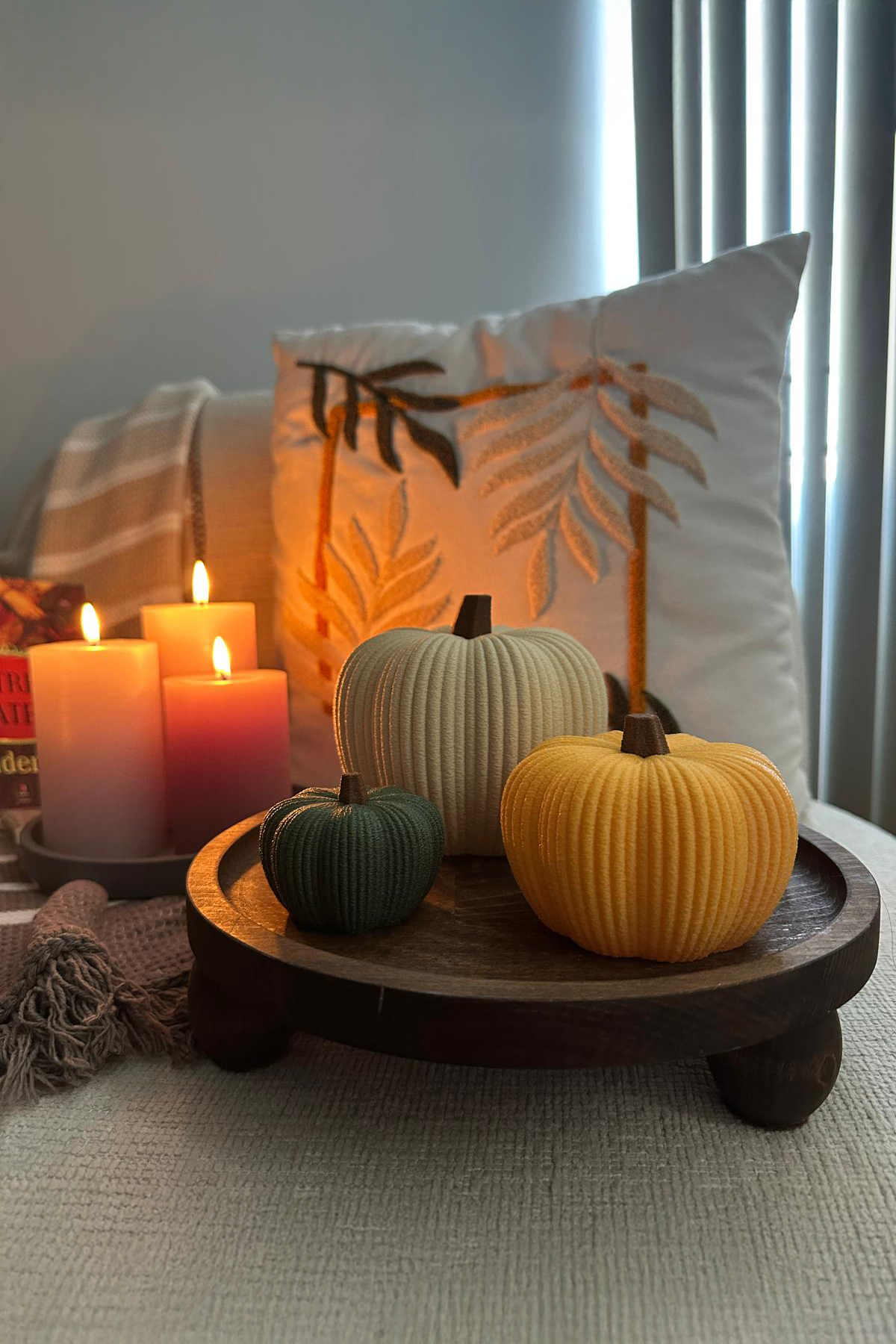 Sonbahar Temalı Balkabağı Biblo Seti 3lü