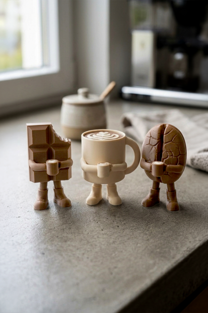 Latte Art Detaylı Kahve Biblo Seti