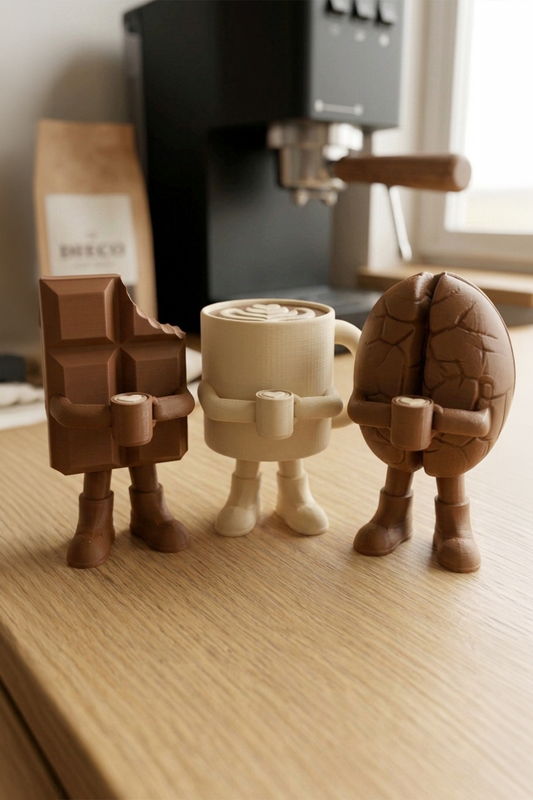 Latte Art Detaylı Kahve Biblo Seti